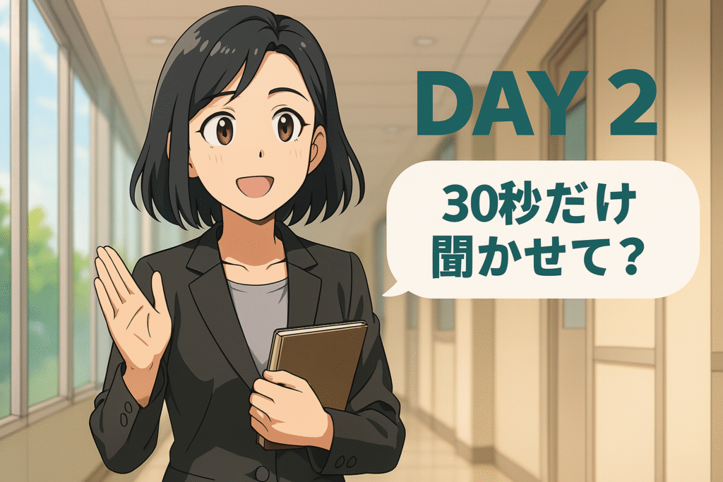 DAY 2「30秒ヒアリングで信頼をつくる」