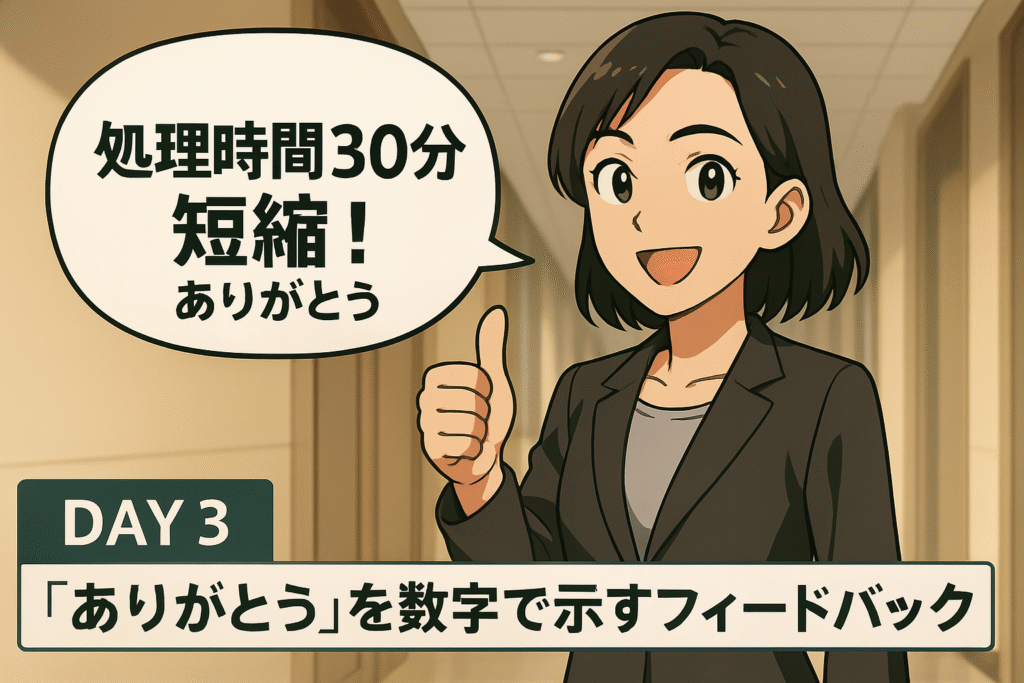 「処理時間30分短縮！ありがとう」